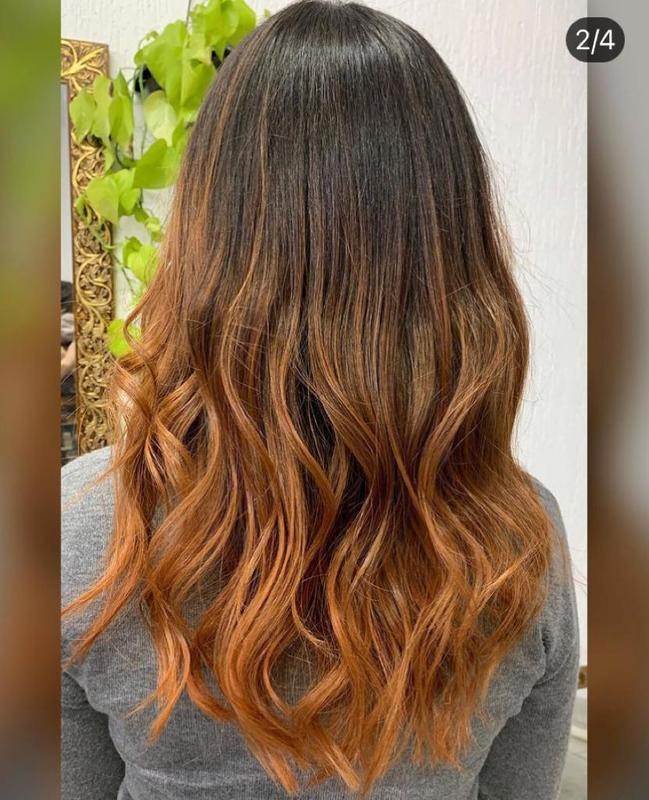 Ombre Hair Ruivo Acobreado cabelo cabeleireiro(a)