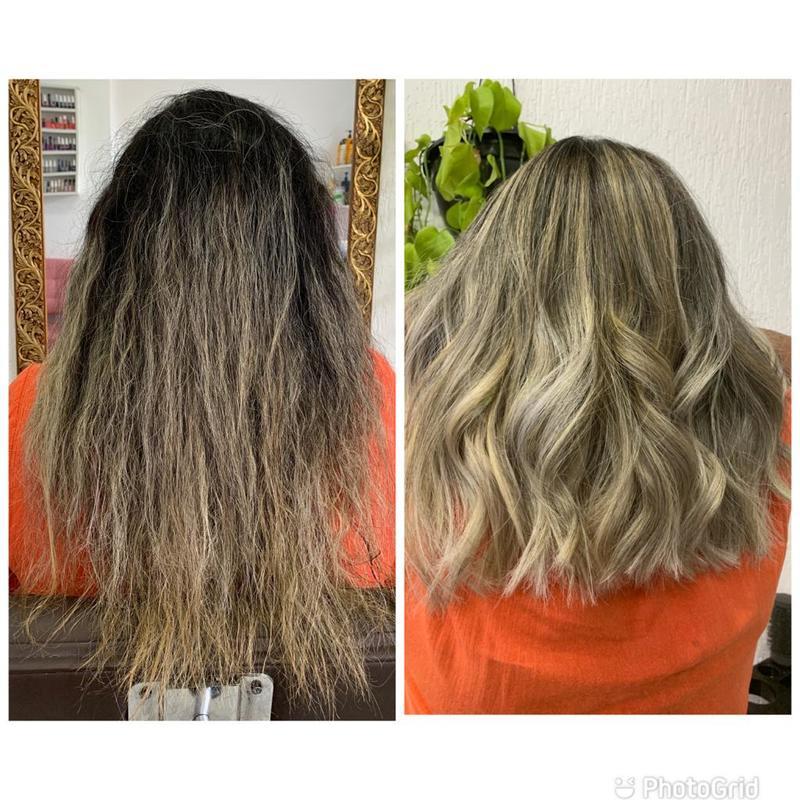 Mechas + Corte cabelo cabeleireiro(a)
