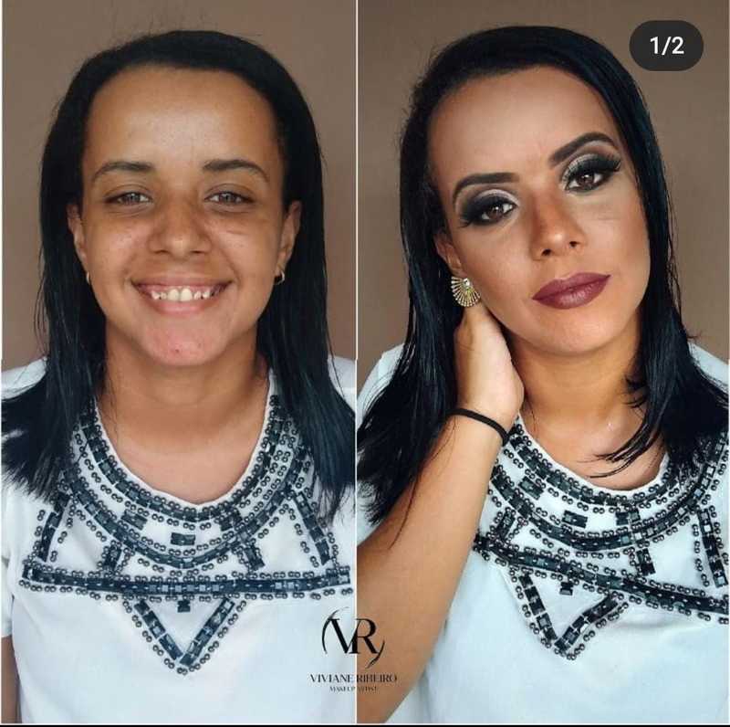 Antes e depois na linda Bárbara. Cut crease e delineado 
#makeup #maquiagem #maquiadoraprofissional #antesedepois
@vivianeribeiromakeup maquiagem maquiador(a)